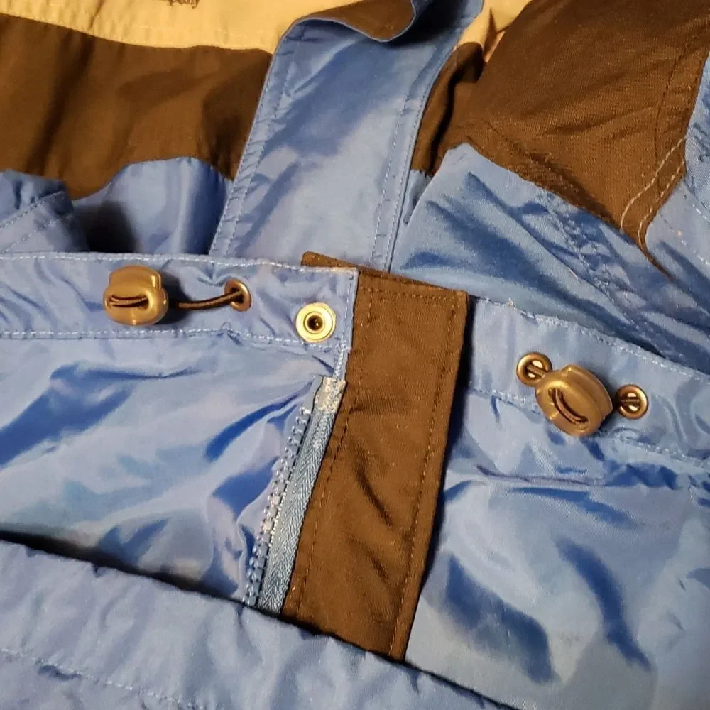 Columbia jacket, men's M, blue black and grey